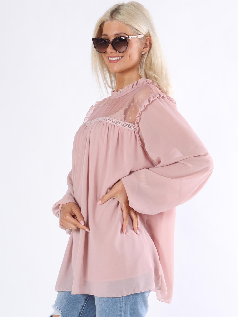 Maise - Tunika med transparent stof ved halsen